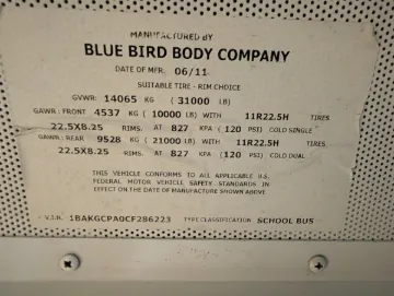 2012 BLUEBIRD VISION
