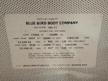2012 BLUEBIRD VISION