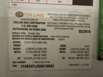 2016 Ford E-450 Collins 30P