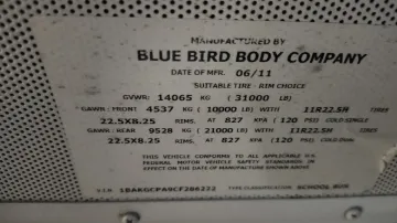 2012 BLUEBIRD VISION