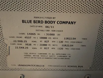2012 Blue Bird Vision 72P