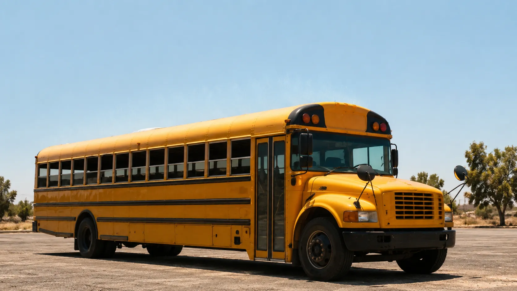 The school bus was built for a cooler America
