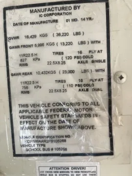 Picture of 2015 IC Bus Re School Bus