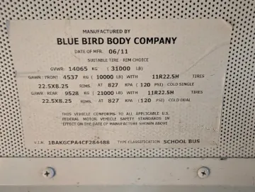 2012 Blue Bird Vision 72P