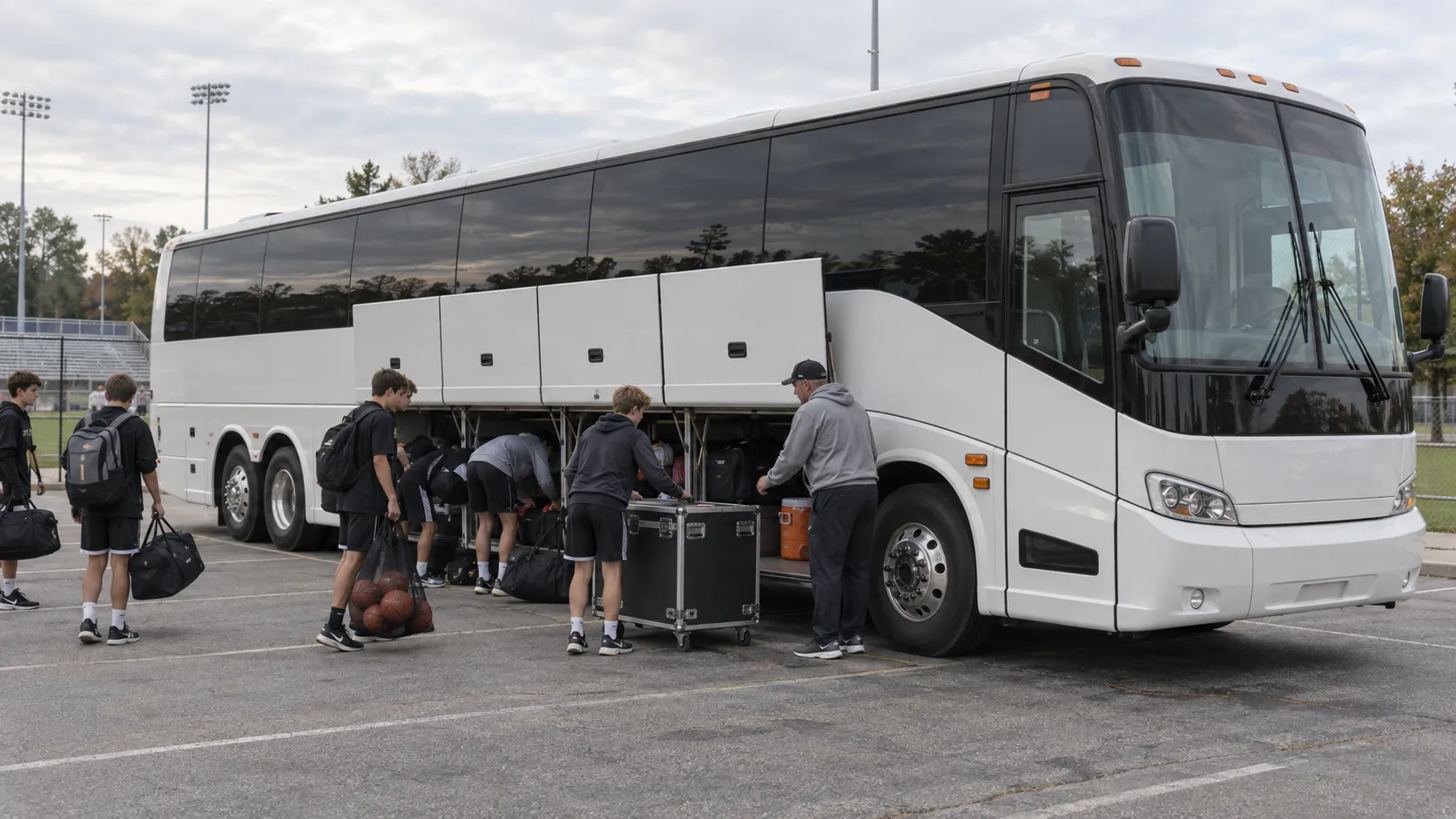 Buying a Bus for Your Sports Team? Bring the Equipment Bag.