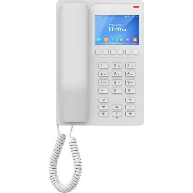 Picture of Grandstream Networks GHP630W Compact Hotel Phone w/Color LCD & WiFi White