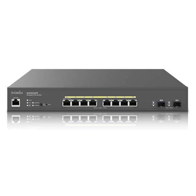 Picture of EnGenius NFR-ECS2510FP Cloud 8-Port 240W PoE+ Switch 2xSFP+ Not for Resell