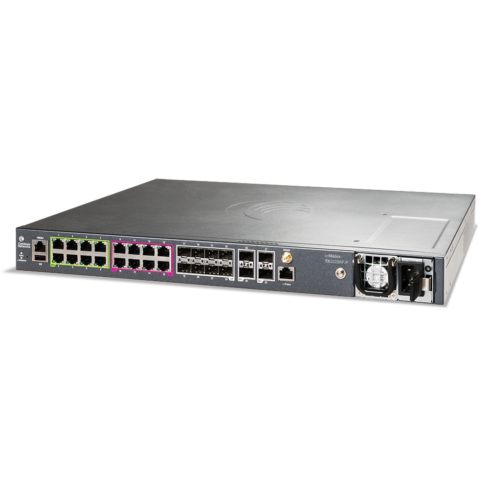 Cambium MXTX2028GFPA10 cnMatrix TX 2028RF-P Ethernet PoE Switch No Cord