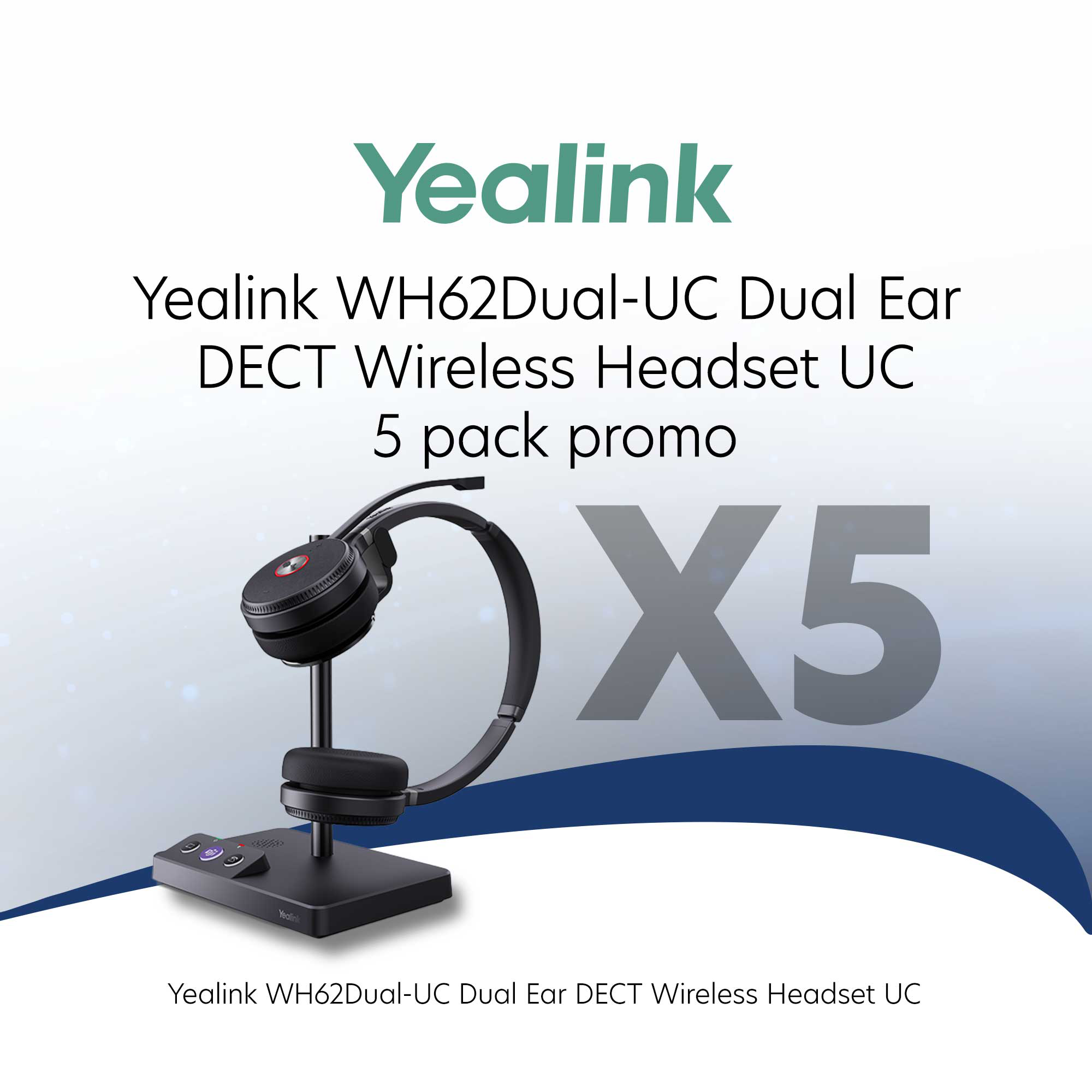 Yealink WH62DUAL-UC-PROMO Buy 4 YEA-WH62DUAL-UC headsets and get one free