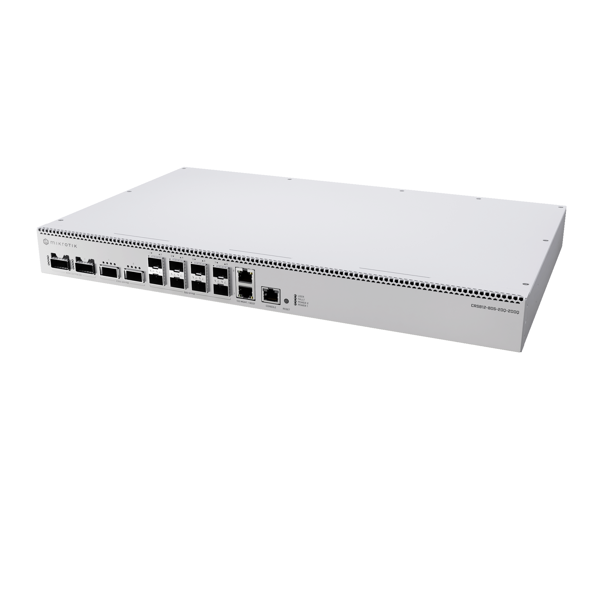 MikroTik CRS812-8DS-2DQ-2DDQ-RM Cloud Router Switch 2000MHz 2x10G Ethernet 8xSFP56 2xQSFP56 2xQSFP56