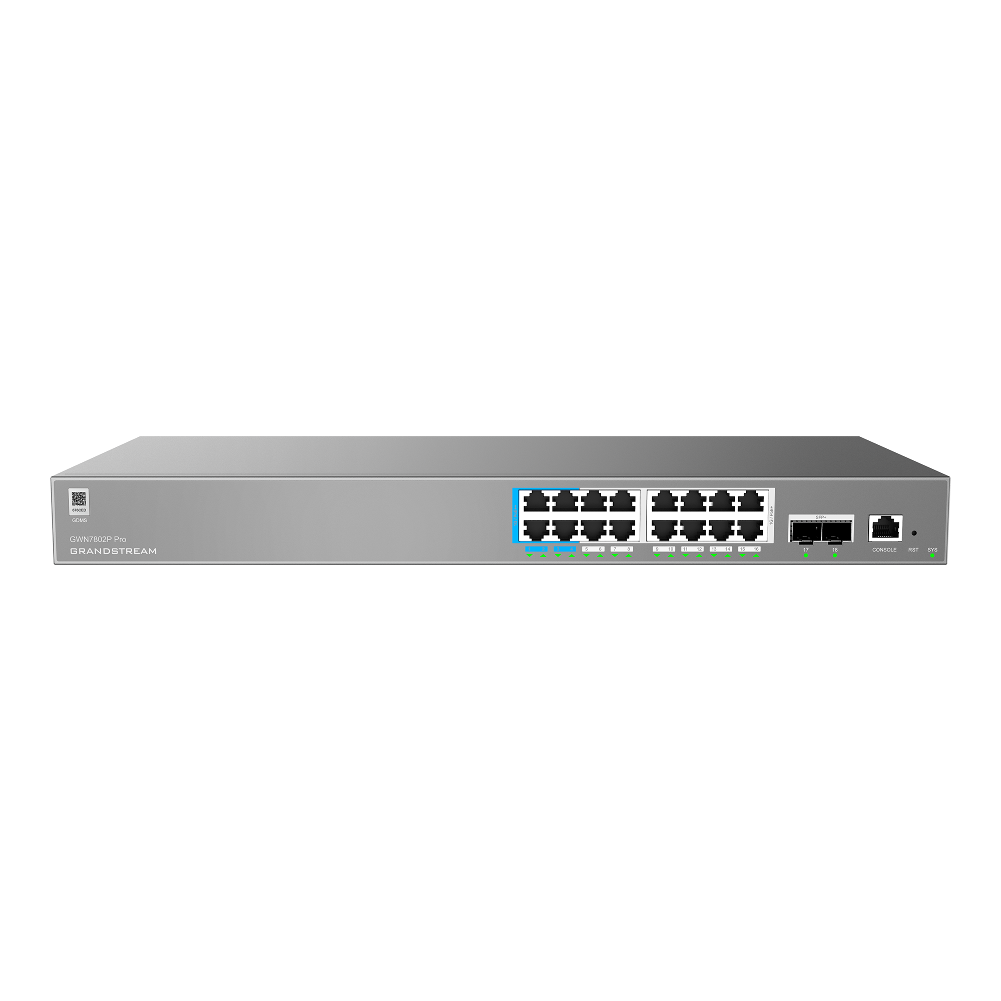 Grandstream GWN7802P-PRO Pro Managed PoE Network Switch 16xGigE 2xSFP+