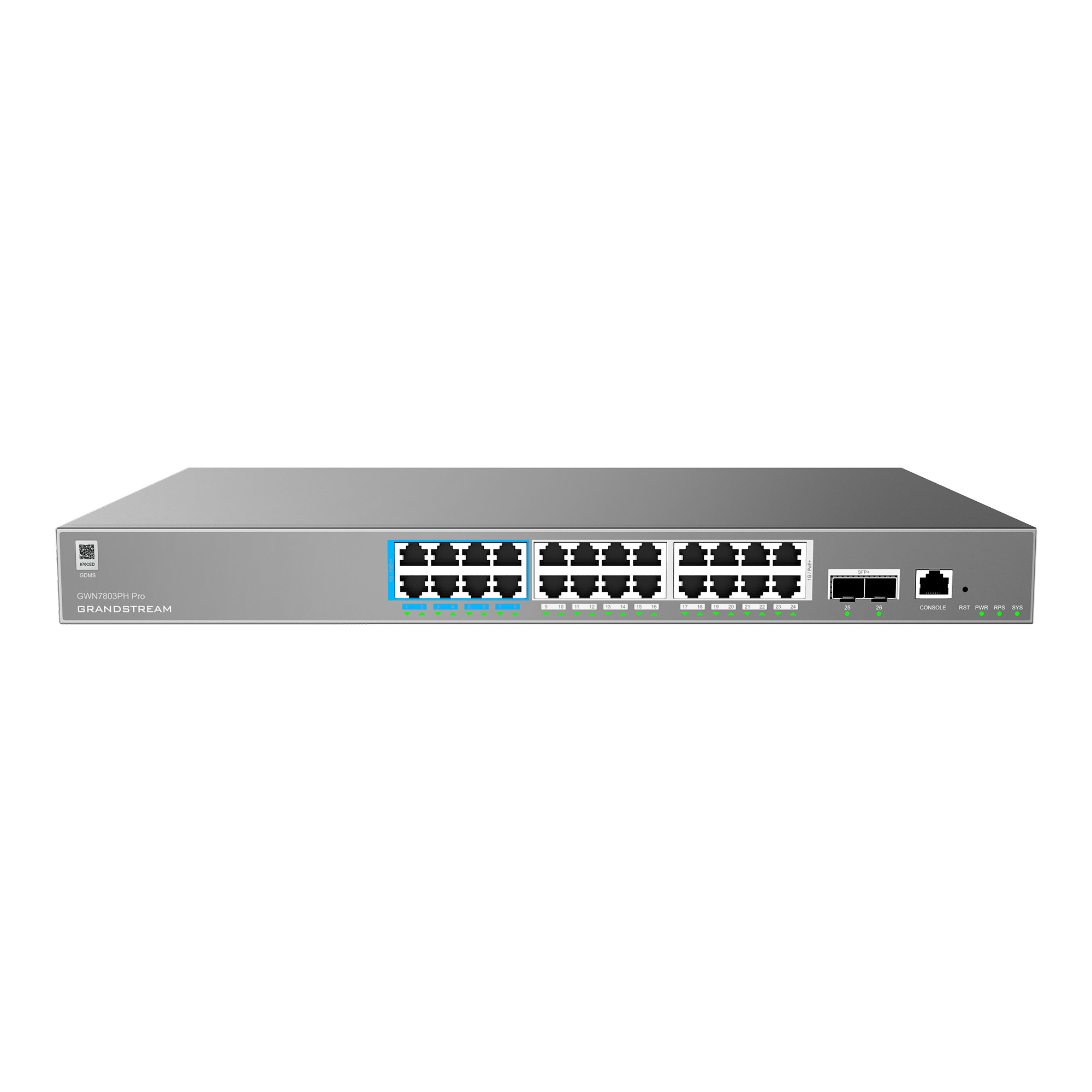 Grandstream GWN7803PH-PRO Pro Managed PoE Network Switch 24xGigE 2xSFP+ 400W