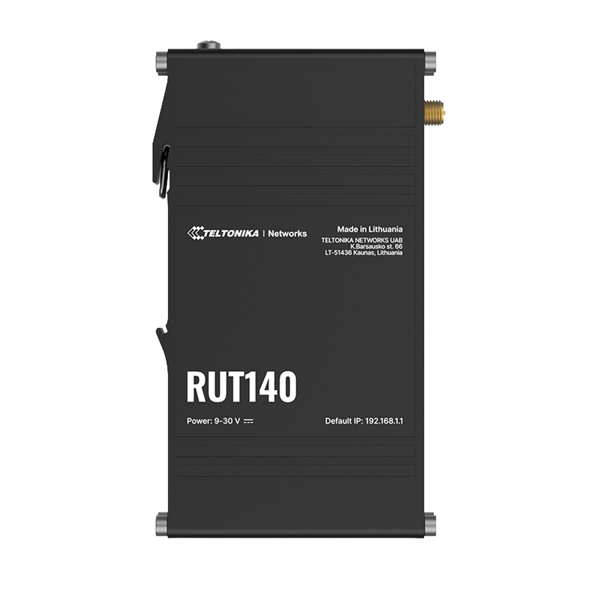 Teltonika RUT140000000 Industrial Modbus Router WiFi4 100Mbps 2xEthernet Ports DIN Rail 3-pin