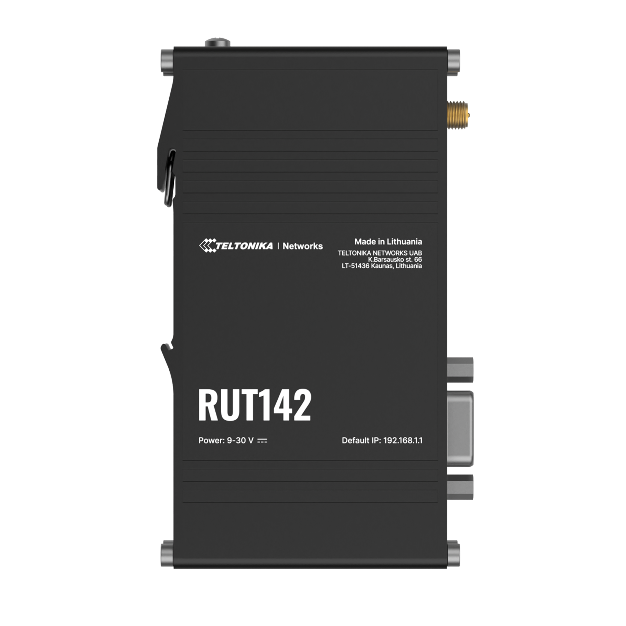 Teltonika RUT142000000 Industrial Modbus Router WiFi 4 100Mbps 2xEthernet Ports DIN Rail 3-pin RS232