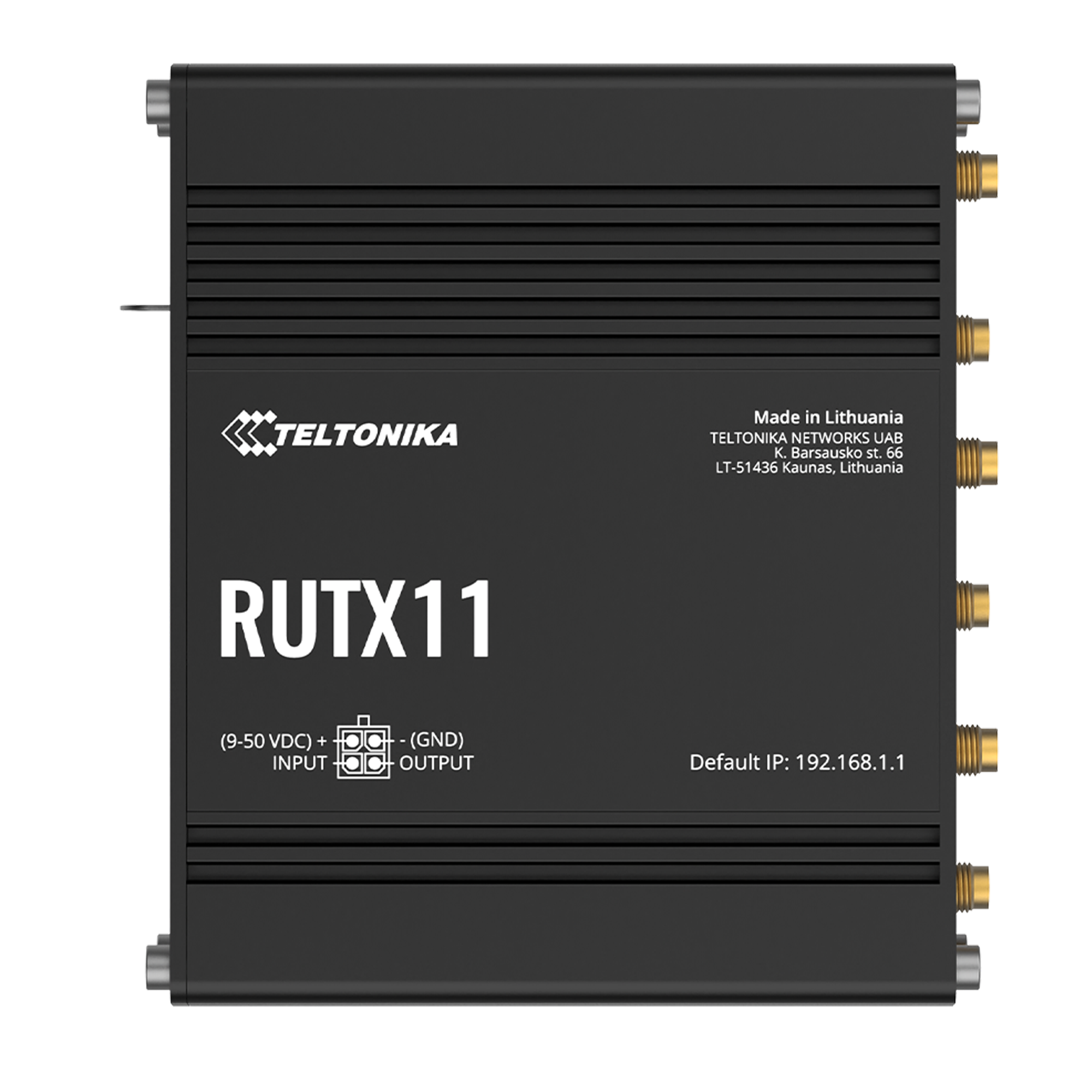 Teltonika RUTX11300400 Industrial Cellular Router 4G Cat 6 300Mbps Dual SIM Carrier Aggregation 4x G