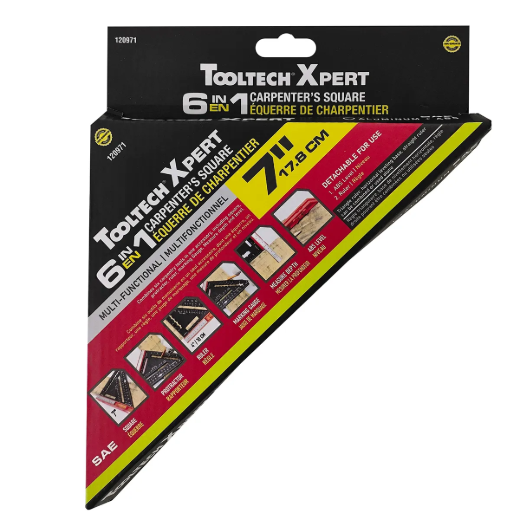 Picture of 6-in-1 Multi-Functional Carpenter's Square 7in (17.8cm) SAE With Level Aluminium & ABS