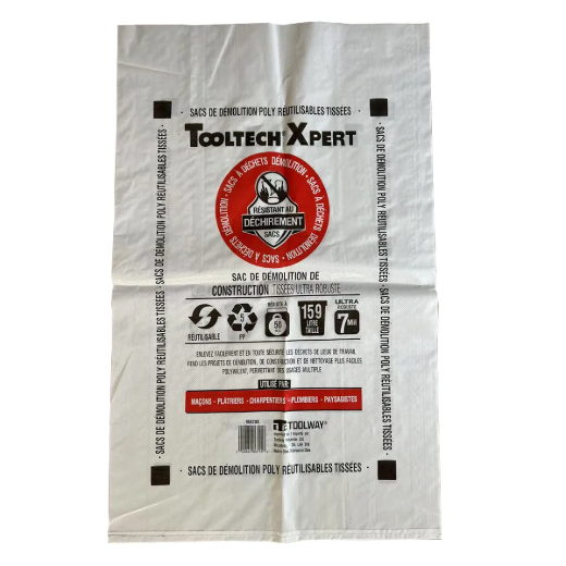 Picture of 20PK HD Construction Woven Demo Bag 29.25in x 48.5in (7mil) White