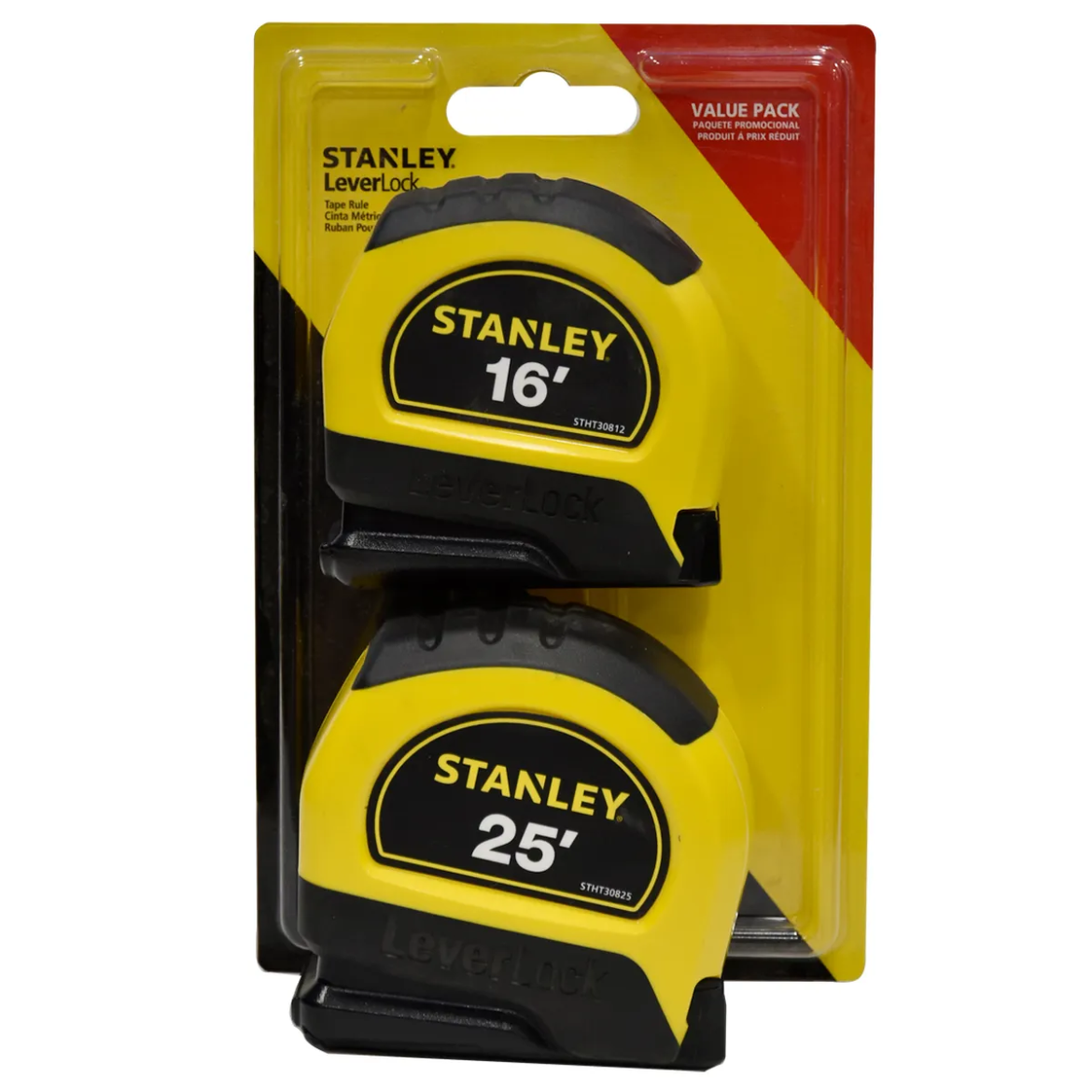 Picture of 2PC Leverlock Tape Measures 16ft & 25ft Imperial