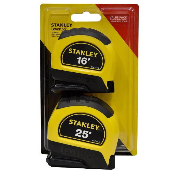Picture of 2PC Leverlock Tape Measures 16ft & 25ft Imperial