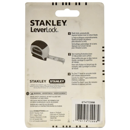 Picture of 2PC Leverlock Tape Measures 16ft & 25ft Imperial