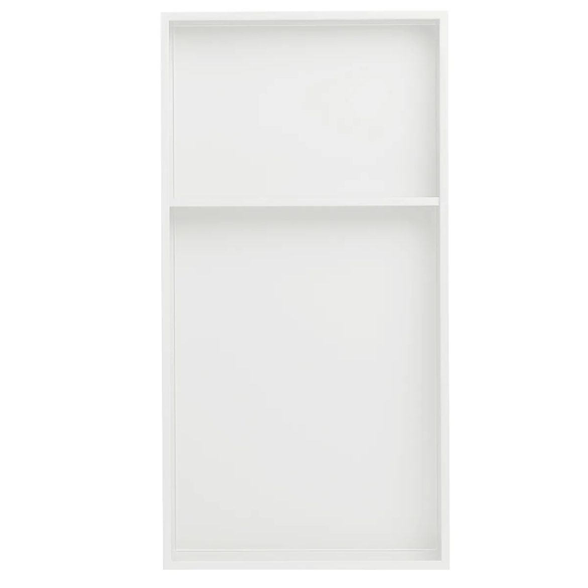 Picture of Stainless Steel Shower Niche W12 x H24 x D3.94in White Double Shelf