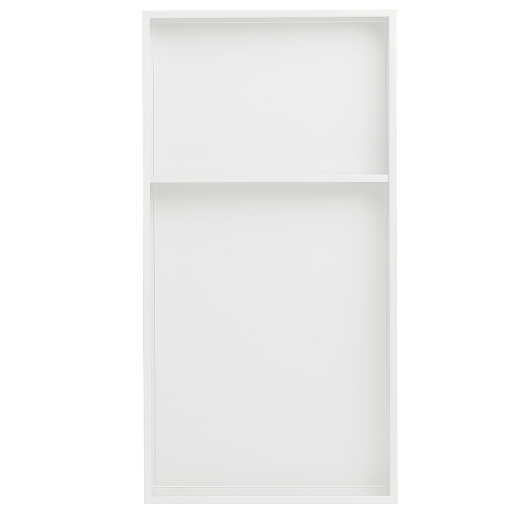 Picture of Stainless Steel Shower Niche W12 x H24 x D3.94in White Double Shelf