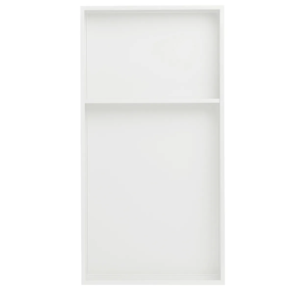 Picture of Stainless Steel Shower Niche W12 x H24 x D3.94in White Double Shelf