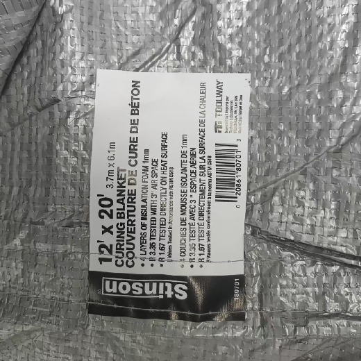 Picture of Concrete Curing Blanket 4-Layer 12ft x 20ft Silver