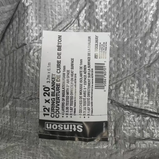 Picture of Concrete Curing Blanket 4-Layer 12ft x 20ft Silver