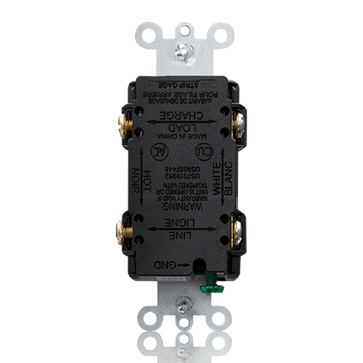 Picture of Decora GFCI Receptacle with Wall Plate T/P 20Amp White
