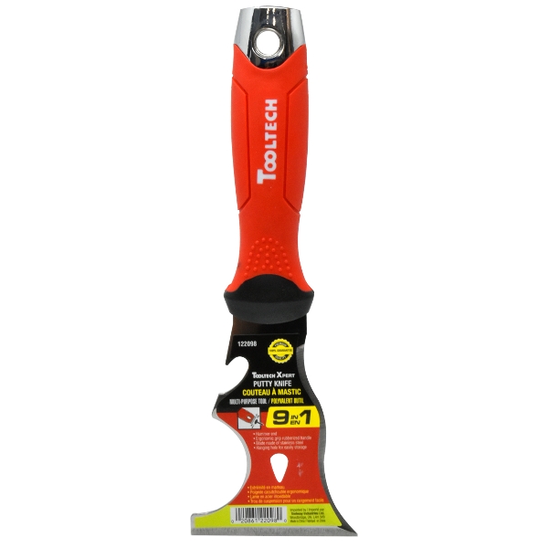 Picture of 9-In-1 Multi-Purpose Putty Knife 3in (75mm) SS Blade Soft Handle