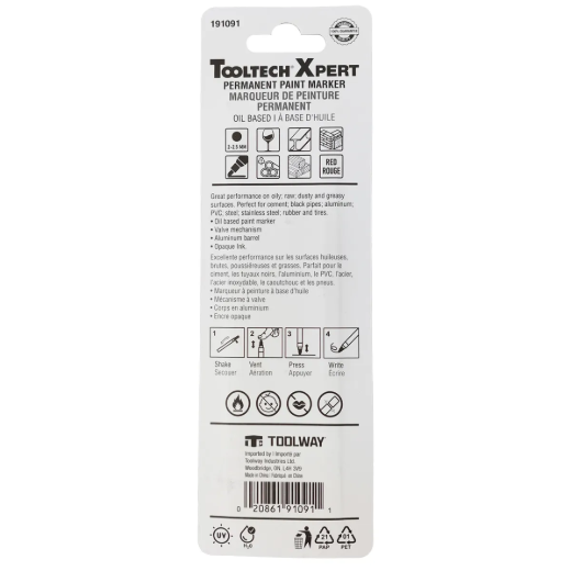 Picture of Oil Based Permanent Paint Marker Red