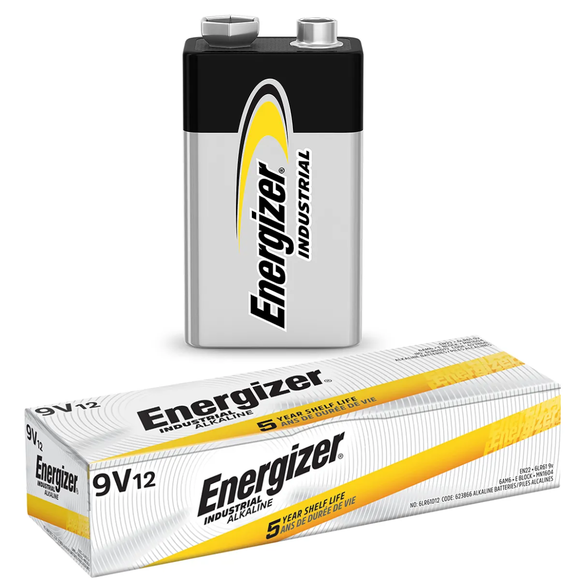 Picture of 12PK Energizer Industrial Alkaline 9 Volt Battery