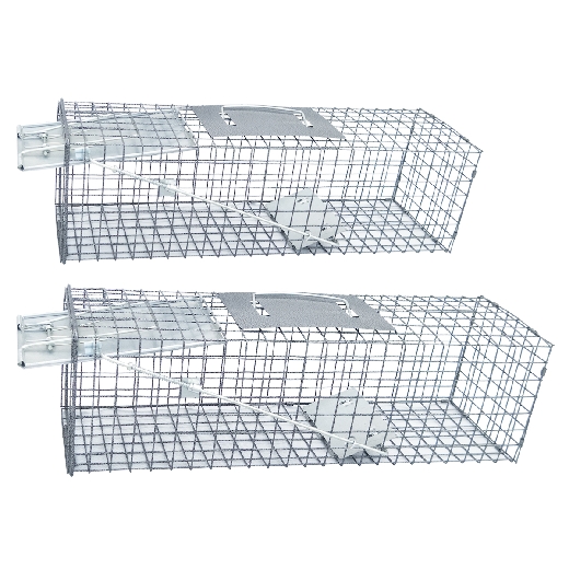 Picture of 2PC 1-Door Animal Trap Set (M) 24in x 7in x 7in & (L) 32in x 12in x 10in