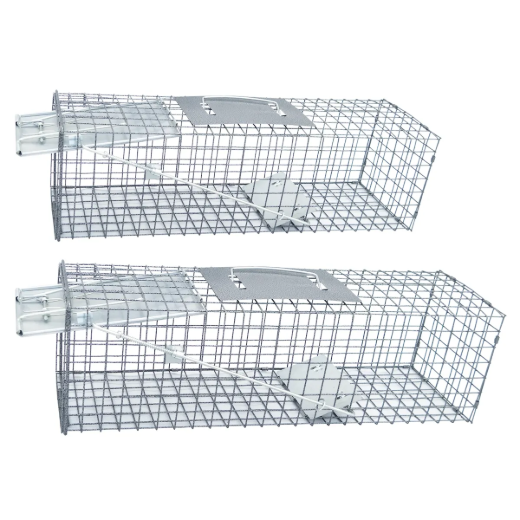 Picture of 2PC 1-Door Animal Trap Set (M) 24in x 7in x 7in & (L) 32in x 12in x 10in