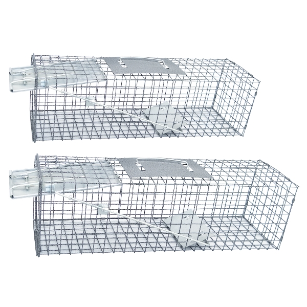 Picture of 2PC 1-Door Animal Trap Set (M) 24in x 7in x 7in & (L) 32in x 12in x 10in