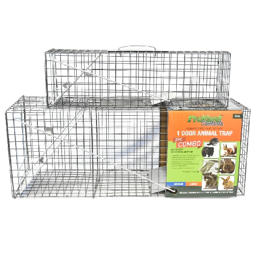Picture of 2PC 1-Door Animal Trap Set (M) 24in x 7in x 7in & (L) 32in x 12in x 10in