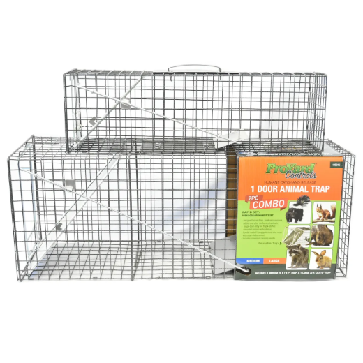 Picture of 2PC 1-Door Animal Trap Set (M) 24in x 7in x 7in & (L) 32in x 12in x 10in