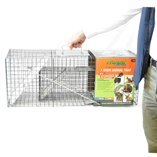 Picture of 2PC 1-Door Animal Trap Set (M) 24in x 7in x 7in & (L) 32in x 12in x 10in