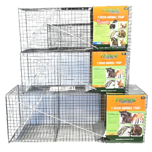 Picture of 2PC 1-Door Animal Trap Set (M) 24in x 7in x 7in & (L) 32in x 12in x 10in