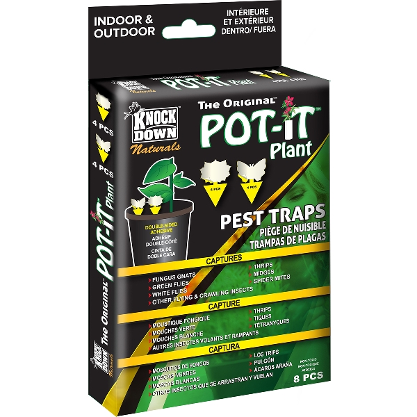 Picture of 8PK Gro-it Plant Sticky Pest Control Traps 6cm x 6cm