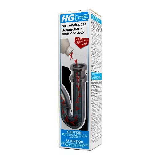 Picture of HAZ HG 2-Component Bathroom Drain Cleaner/ Hair Unclogger Kit