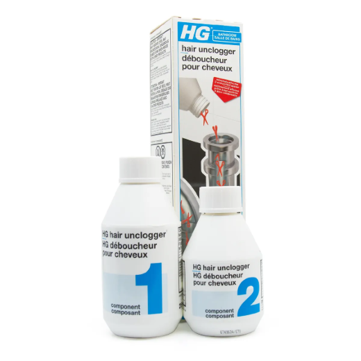 Picture of HAZ HG 2-Component Bathroom Drain Cleaner/ Hair Unclogger Kit