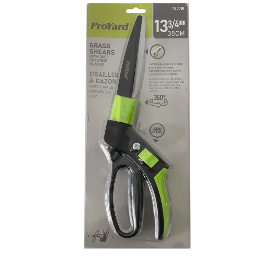 Picture of Grass Shear 360º  Rotating Head Teflon Coated  Blade TPR  ABS Grip