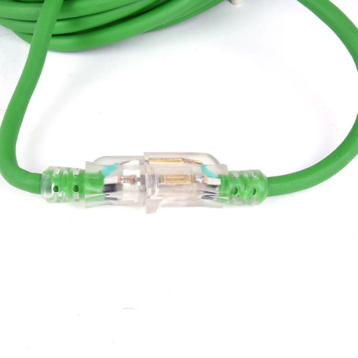 Extension Cord Outdoor SJEOW 14/3 1-Outlet Lighted 50ft Green