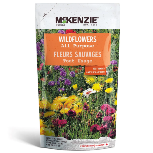 McKenzie Wildflower Seeds All Purpose Garden Sun/Part Shade 198g/700sq.ft.