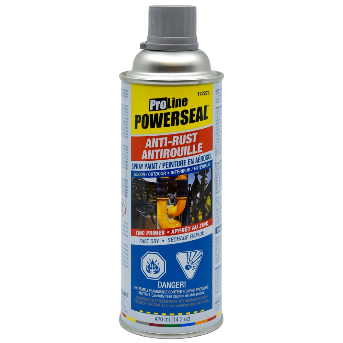 Proline Anti-Rust Spray Paint 420ml (14.2oz) Zinc Primer