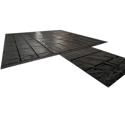 Heavy Duty Flatbed Steel Tarp 24ft x 18ft 14oz Vinyl 57lb Black