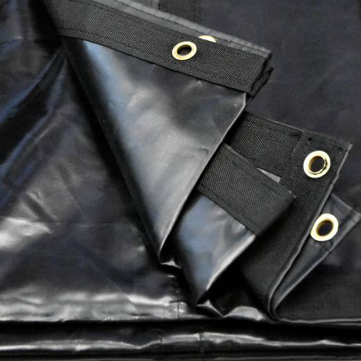 Heavy Duty Flatbed Steel Tarp 24ft x 18ft 14oz Vinyl 57lb Black