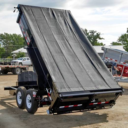 Mesh Dump Truck Tarp 7ft x 14ft 10oz Black